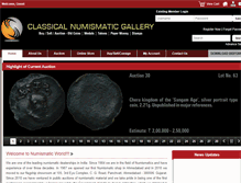 Tablet Screenshot of classicalnumismaticgallery.com